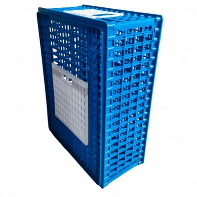 Kunststof kippentransportkrat met 2 deuren